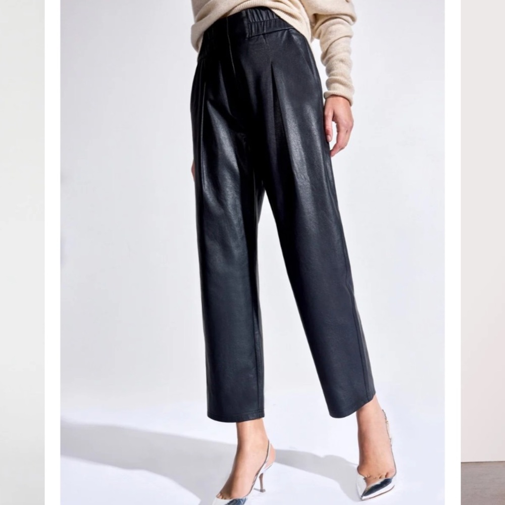 Brochu Walker. Fiera. Black. Leather Pants.  Small.